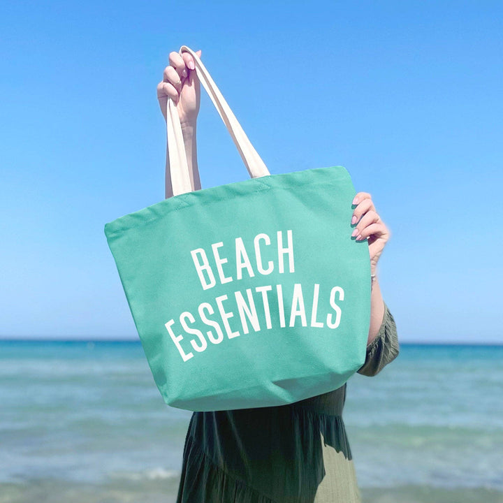 Beach Essentials - Sea Glass Canvas Tote Bag