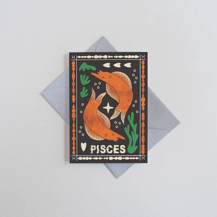 Pisces Mini Greetings Card