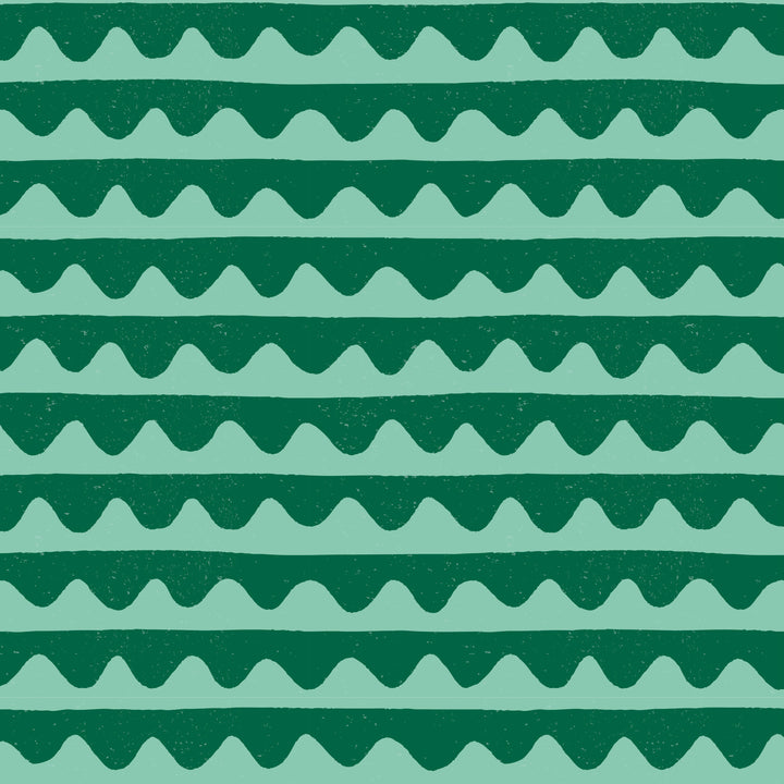 Green Geometric Recycled Wrapping Paper