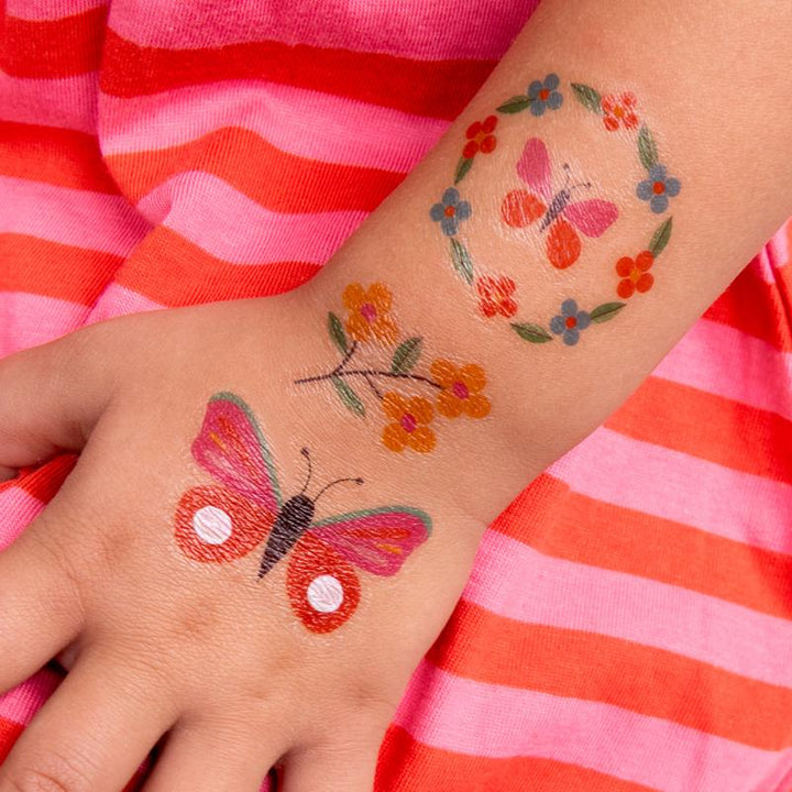 Floral Flutter Temporary Tattoos