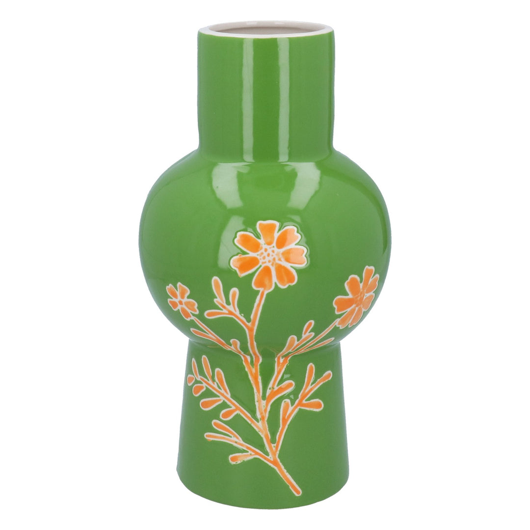 Green Floral Vase