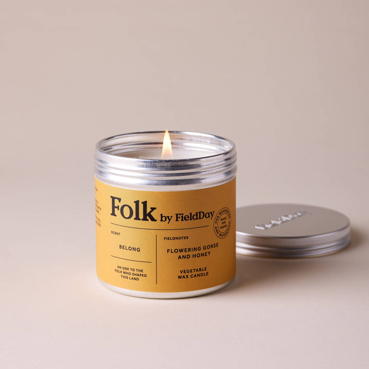 Belong Vegetable Wax Folk Tin Candle