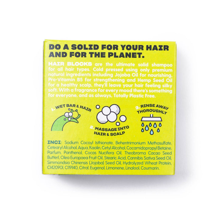 Hair Blocks Solid Shampoo: Lime & Sandalwood