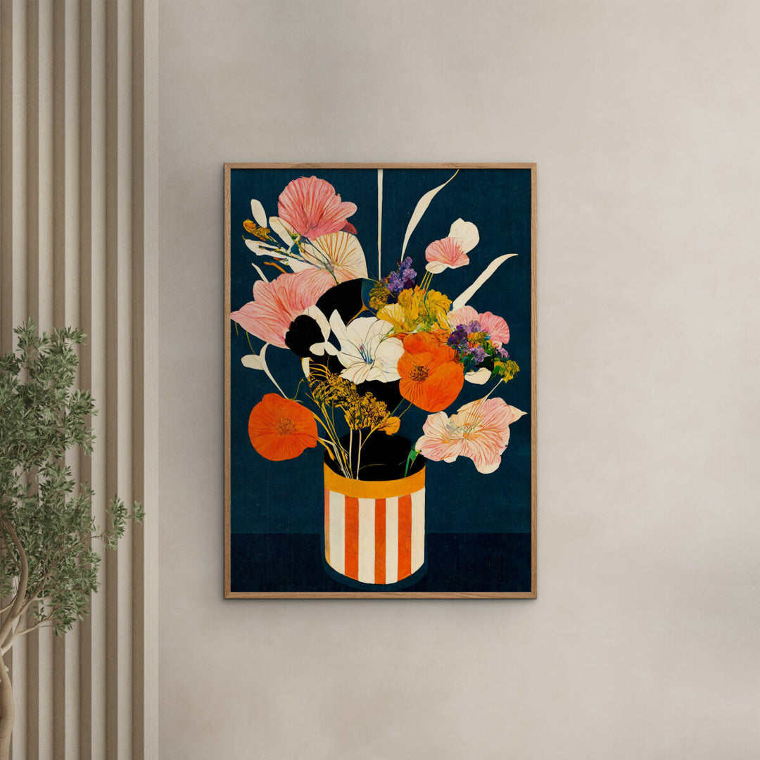 Flowers At Night Art Print A3