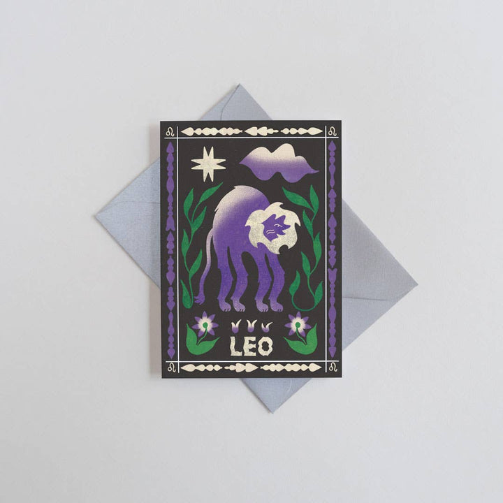 Leo Mini Greetings Card