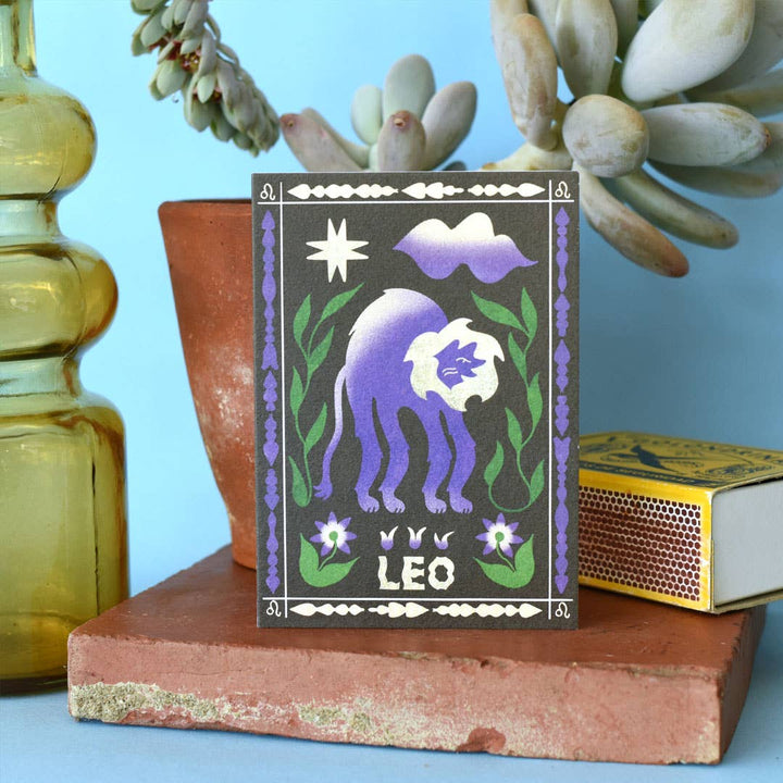 Leo Mini Greetings Card