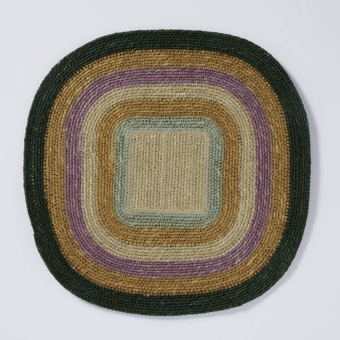 Raffia Placemat - Boho Khaki Mix