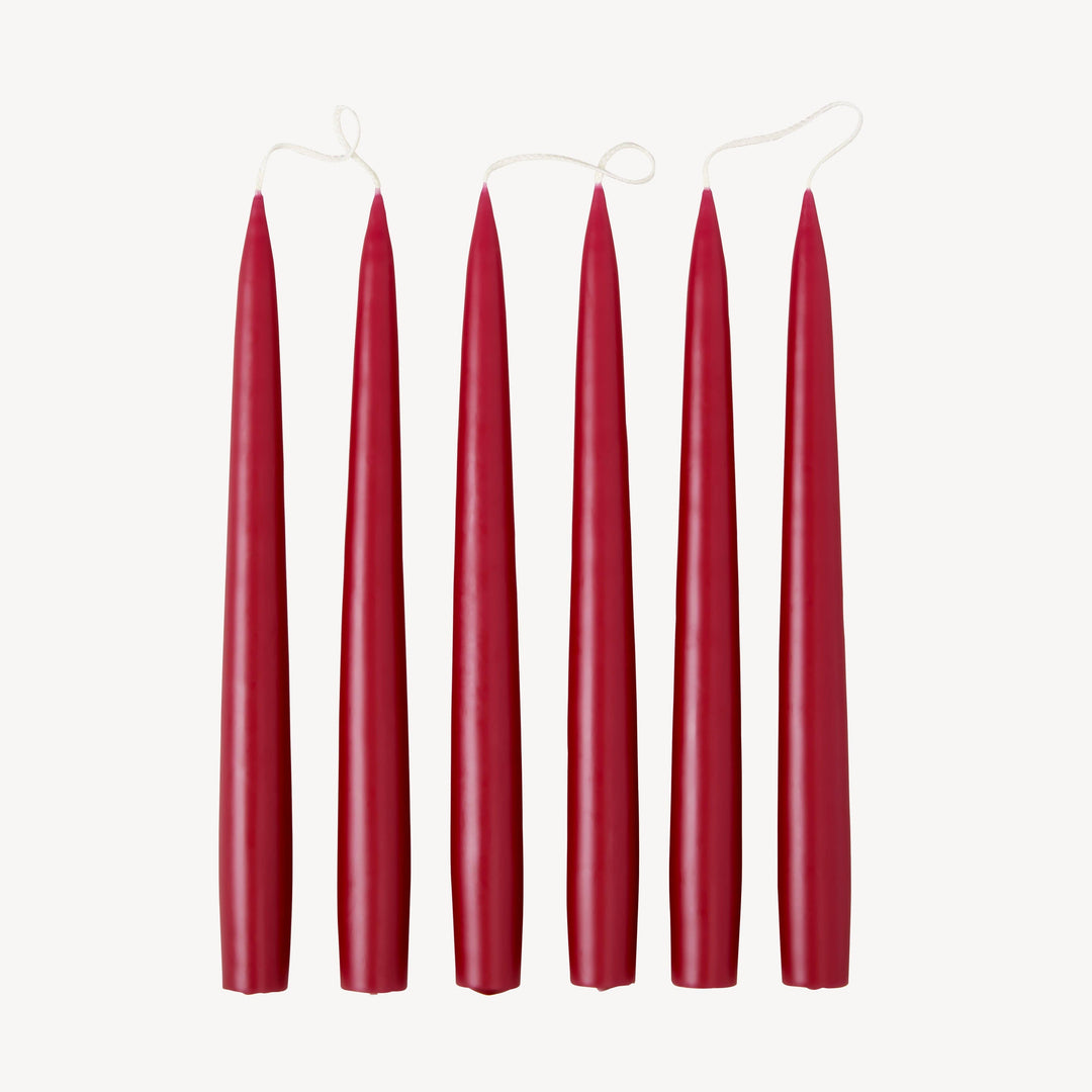 Deep Red Taper Candle