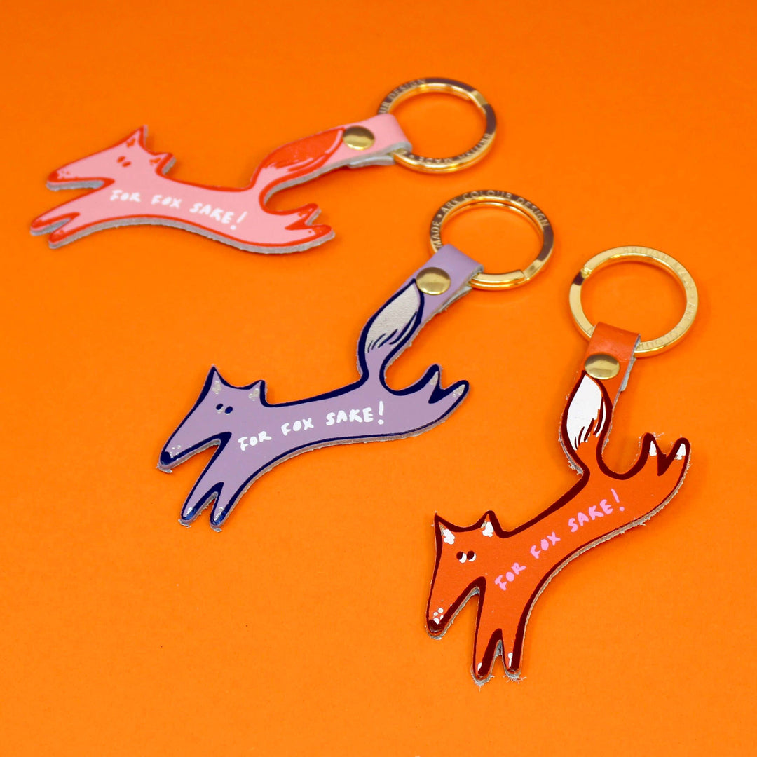 For Fox Sake Key Fob: Orange