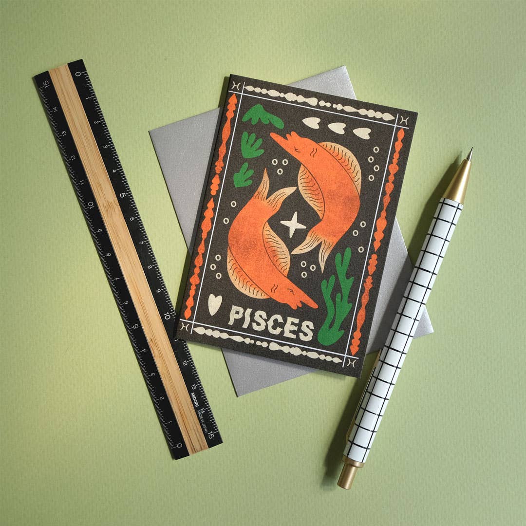 Pisces Mini Greetings Card