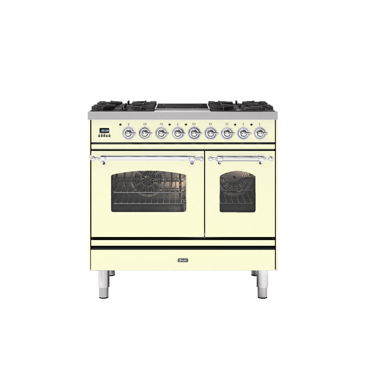 ILVE Milano 90cm - Double Oven - 4 Gas Burners & 2 Zone Induction