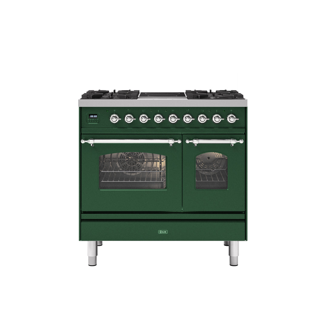 ILVE Milano 90cm - Double Oven - 4 Gas Burners & 2 Zone Induction