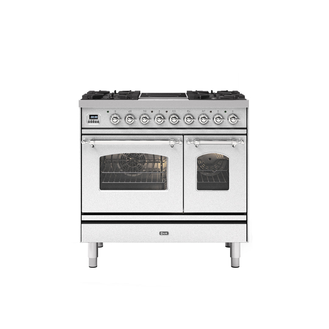 ILVE Milano 90cm - Double Oven - 4 Gas Burners & 2 Zone Induction