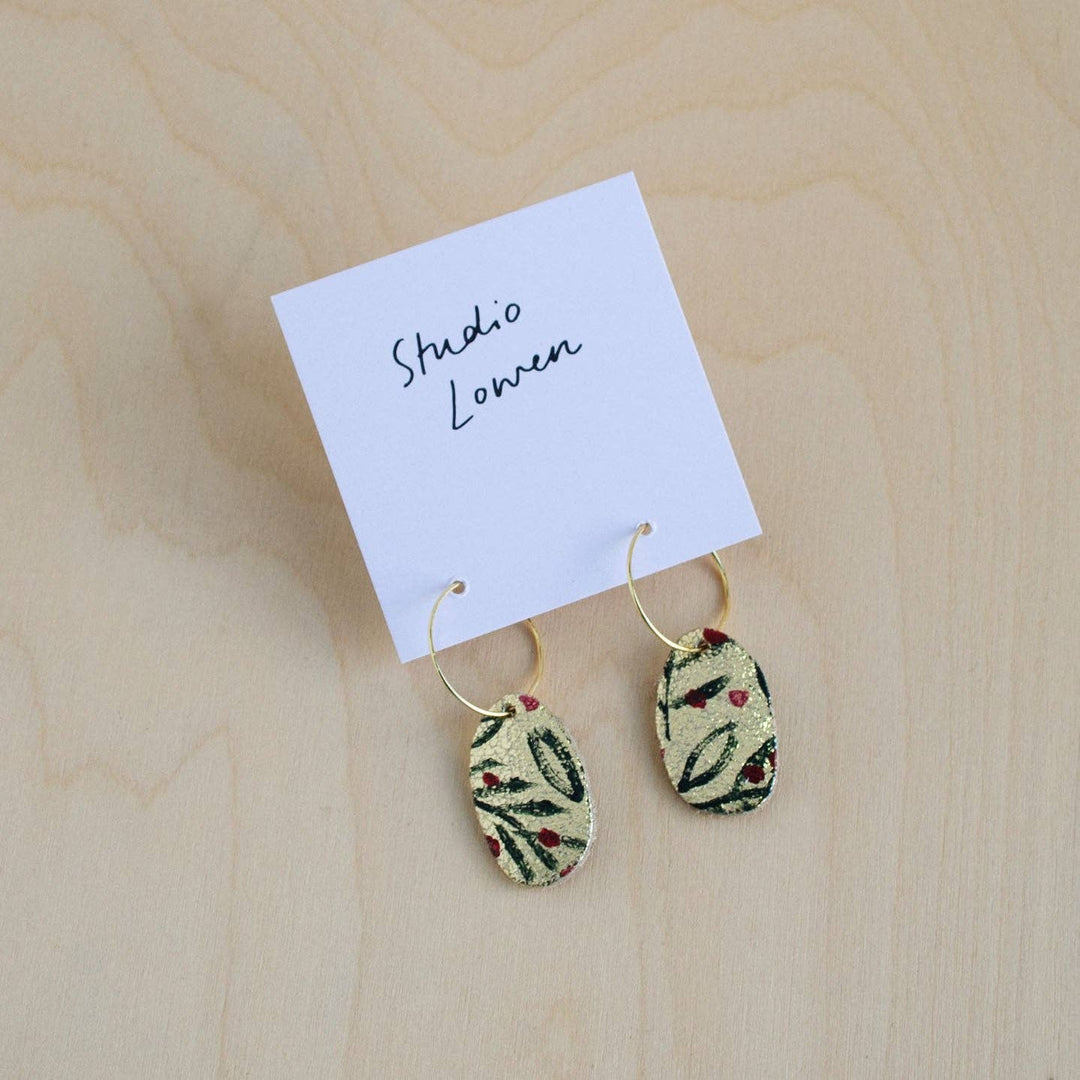 Christmas Sea Pool Hoop Earrings