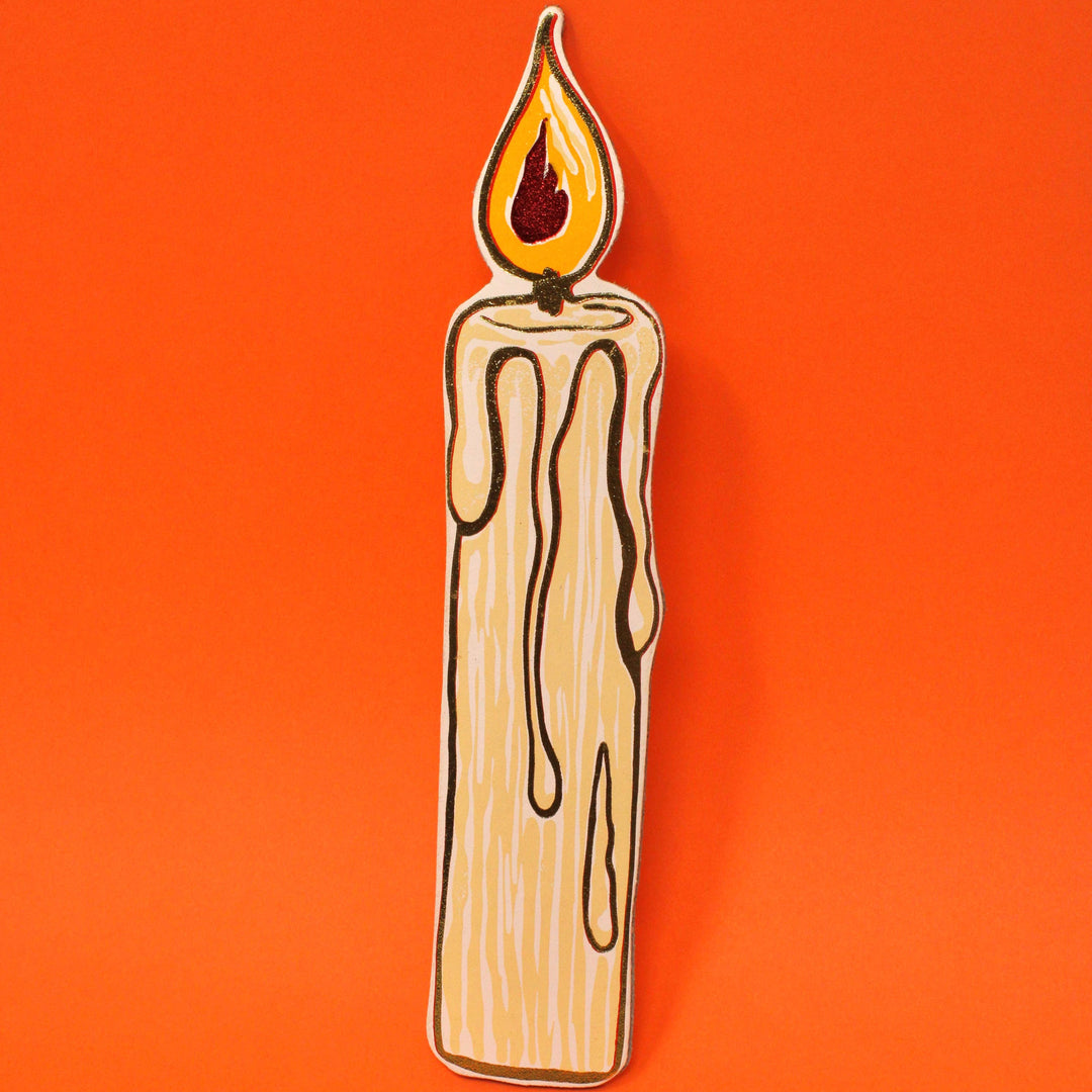 Candle Bookmark: White