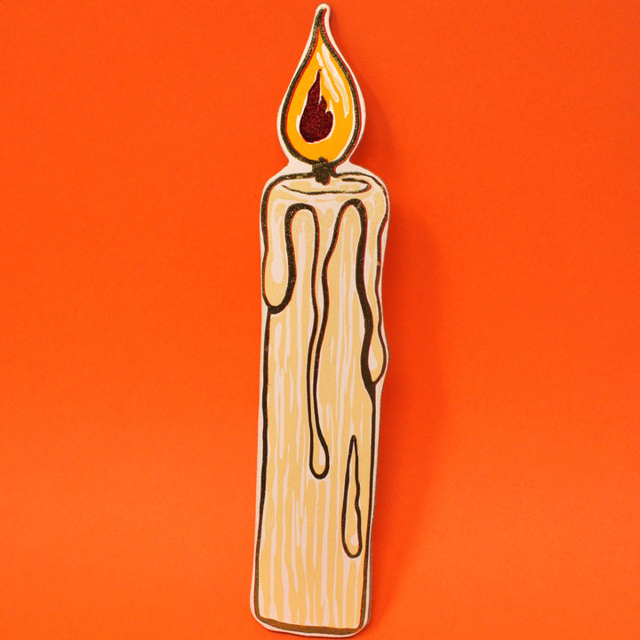 Candle Bookmark: White