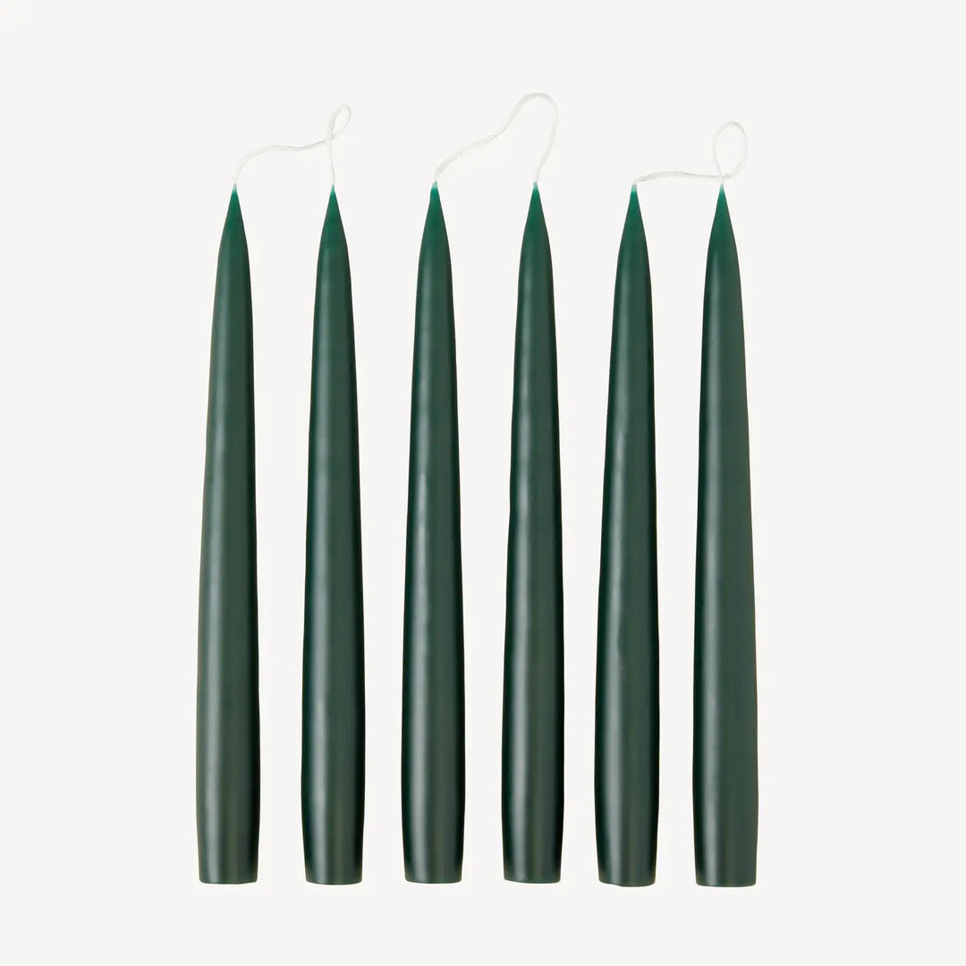 Forest Green Taper Candle