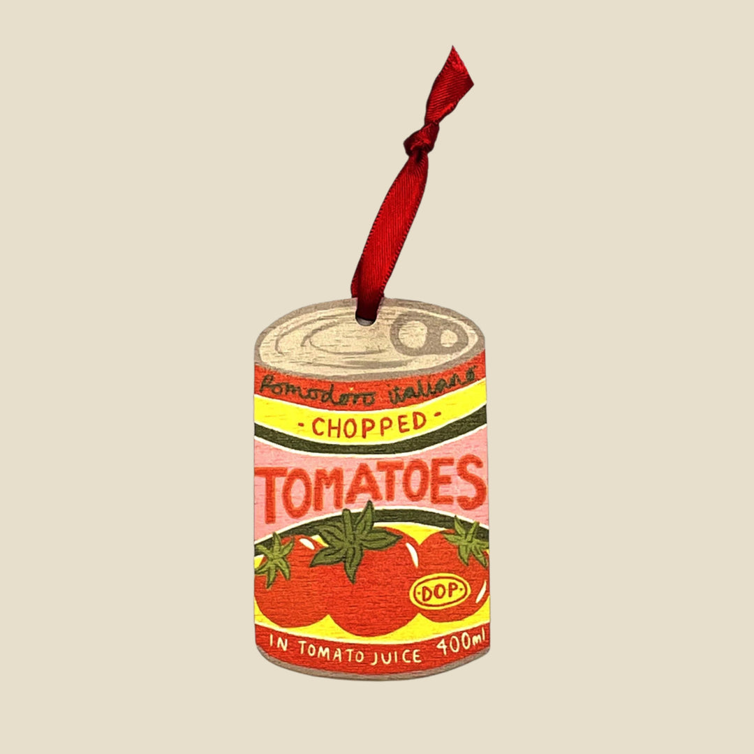 Chopped Tomatoes Wooden Decoration