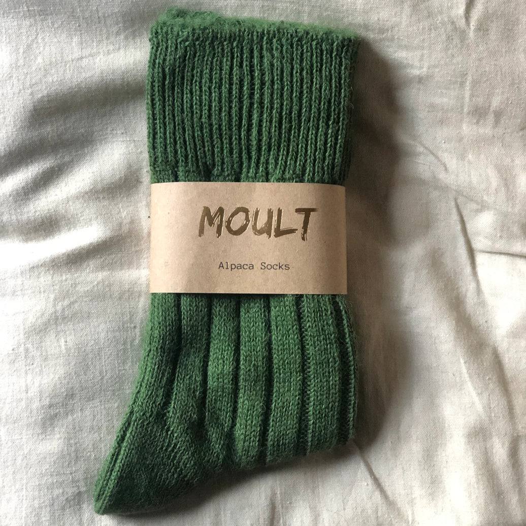 Cosy Alpaca Socks in Green