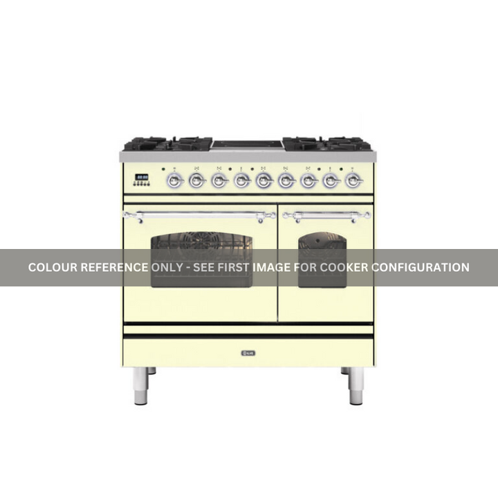 ILVE Milano 90cm - Single Oven - 4 Gas Burners & 2 Zone Induction