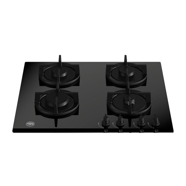 Bertazzoni gas hob p604modgne black on glass showcase image