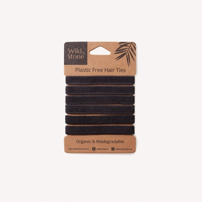 Black Plastic Free Hair Ties