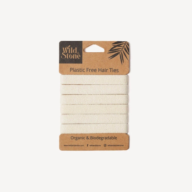 Blonde Plastic Free Hair Ties
