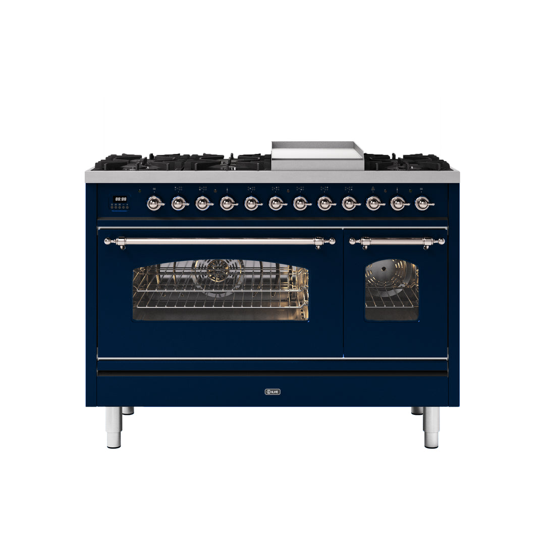 ILVE Milano 120cm - Double Oven -  8 Gas Burners & Frytop
