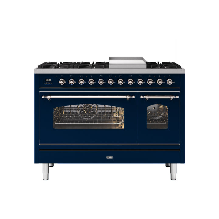 ILVE Milano 120cm - Double Oven -  8 Gas Burners & Frytop