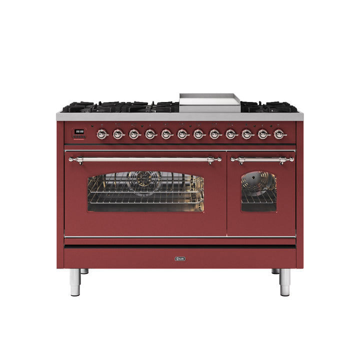 ILVE Milano 120cm - Double Oven -  8 Gas Burners & Frytop