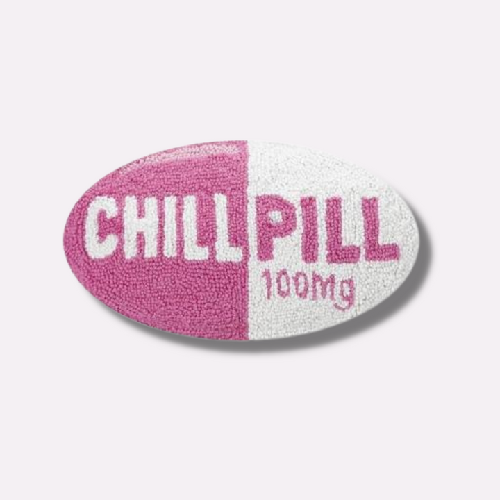 Chill Pill Hook Wool Cushion