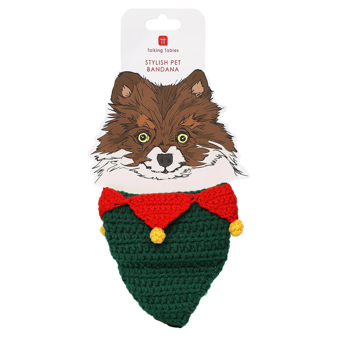 Crochet Christmas Santa Bandana