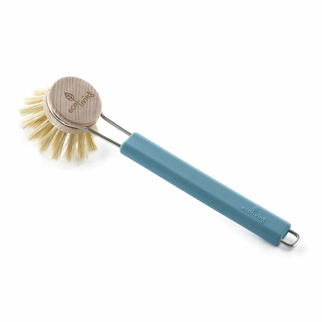 Silicone Handle Dish Brush - Blue