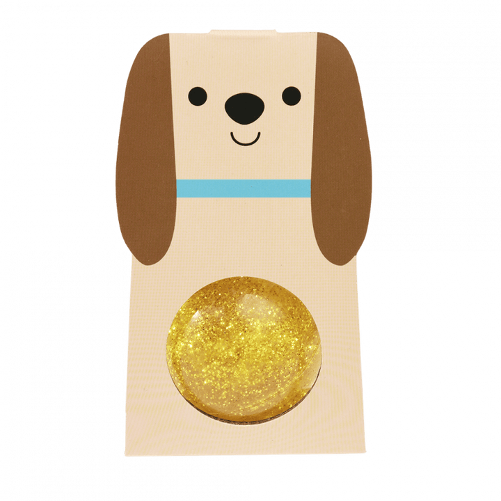 Glitter Bouncy Ball - Yellow Dog