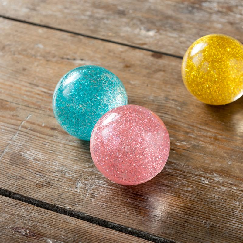 Glitter Bouncy Ball - Yellow Dog