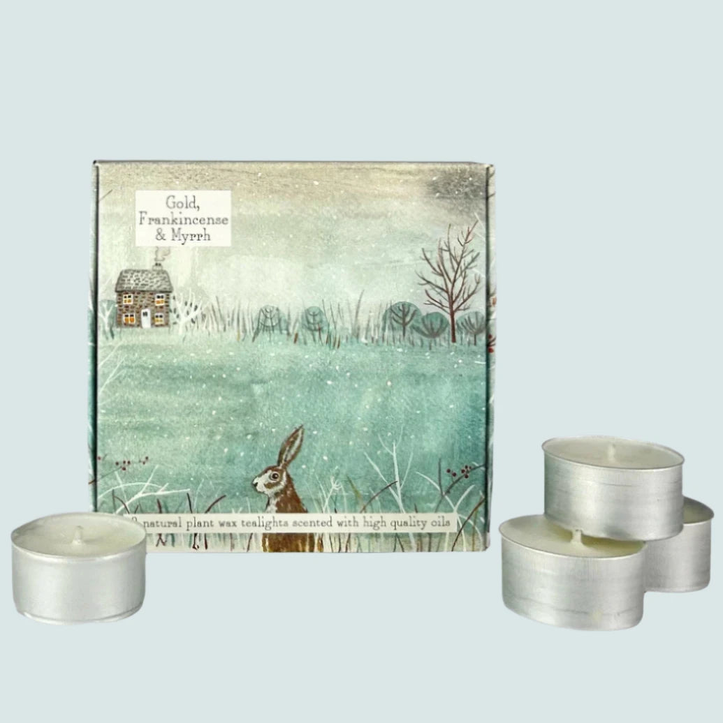Gold, Frankincense & Myrrh Set of 9 Tealights