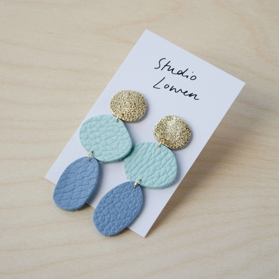 Kensa Blue Pebble Earrings