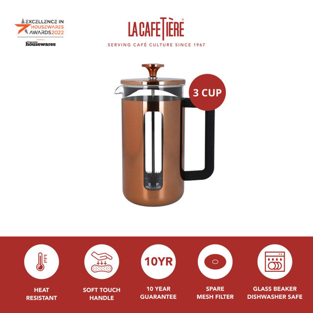 Pisa Cafetiere Copper - 3 Cup