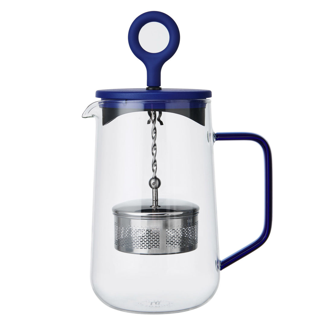 Gyro 4 Cup Glass Spinning Tea Infuser - Blue