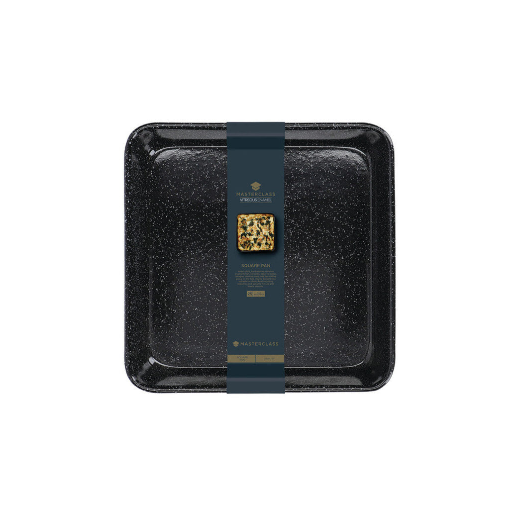 MasterClass Vitreous Enamel Square Pan 23cm x 4cm