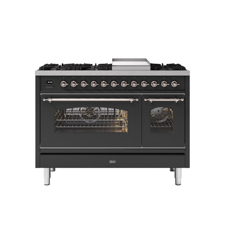 ILVE Milano 120cm - Double Oven -  8 Gas Burners & Frytop