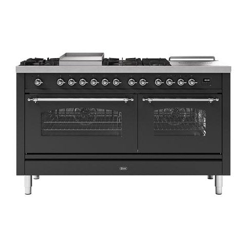ILVE Milano 150cm - Double Oven - 7 Gas Burners with Frytop & Coup de Feu