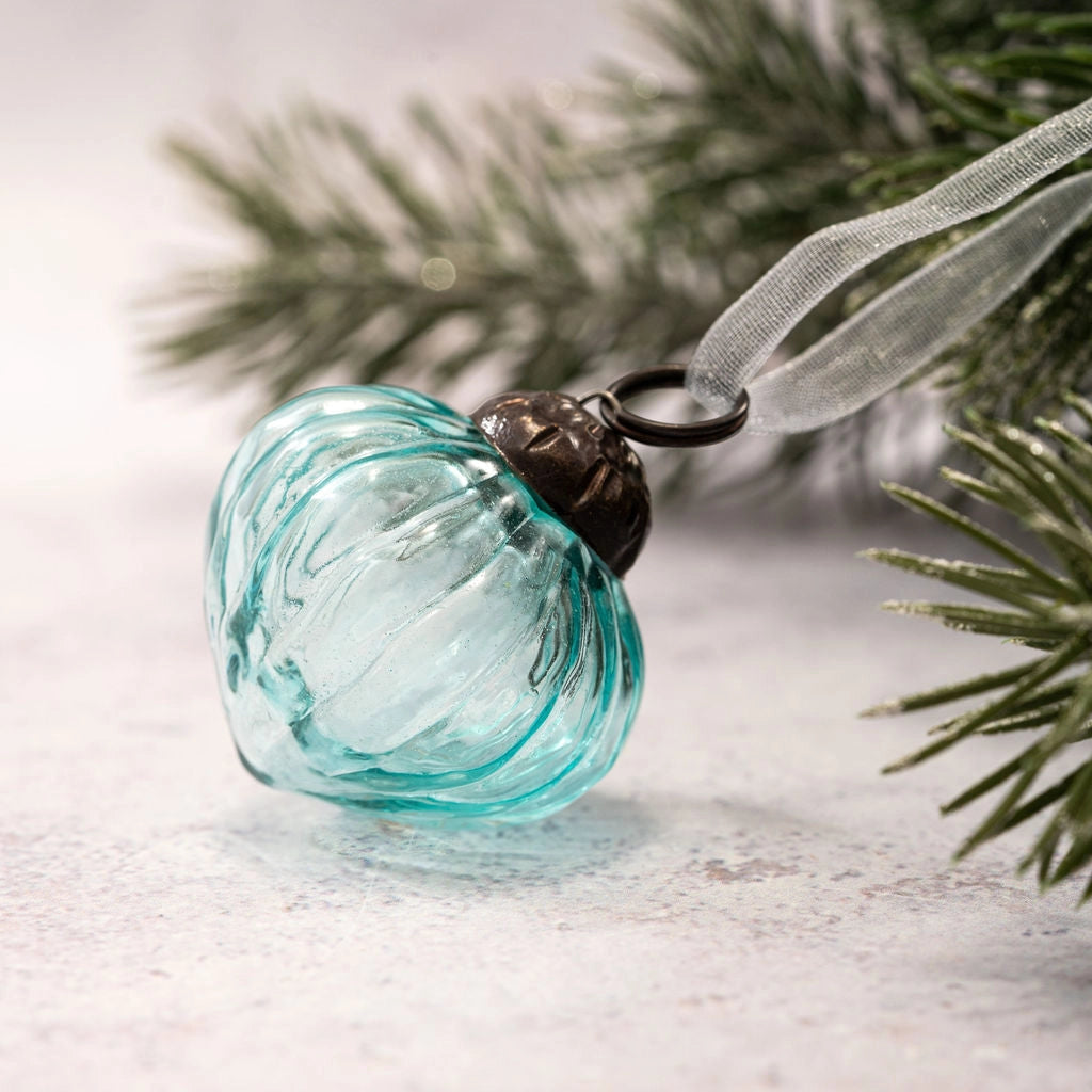 Mint Mini Glass Lantern Bauble