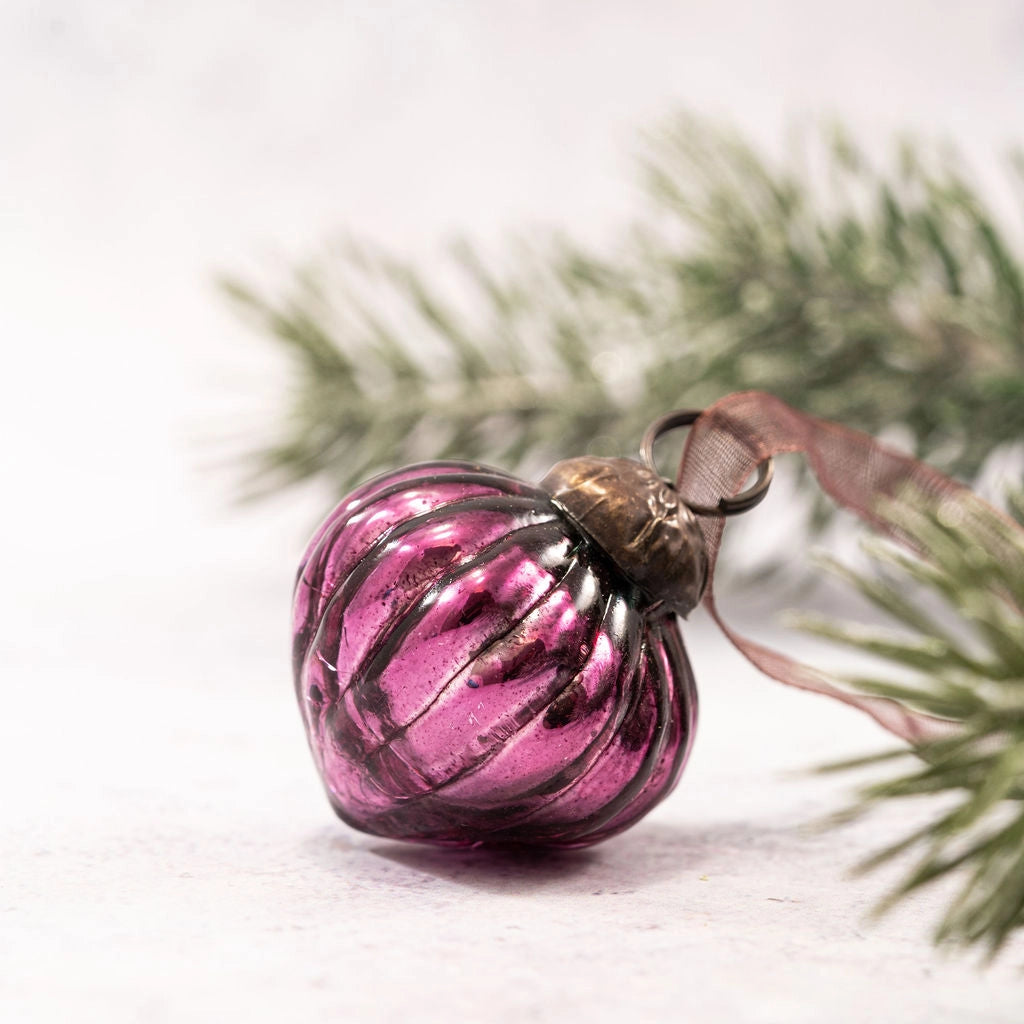 Mulberry Mini Glass Lantern Bauble