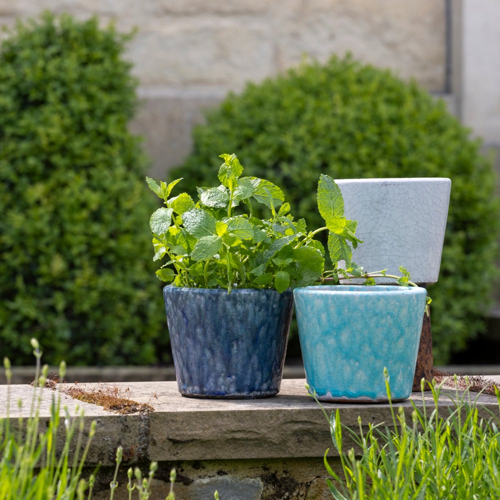 Crackle Glaze Plant Pot