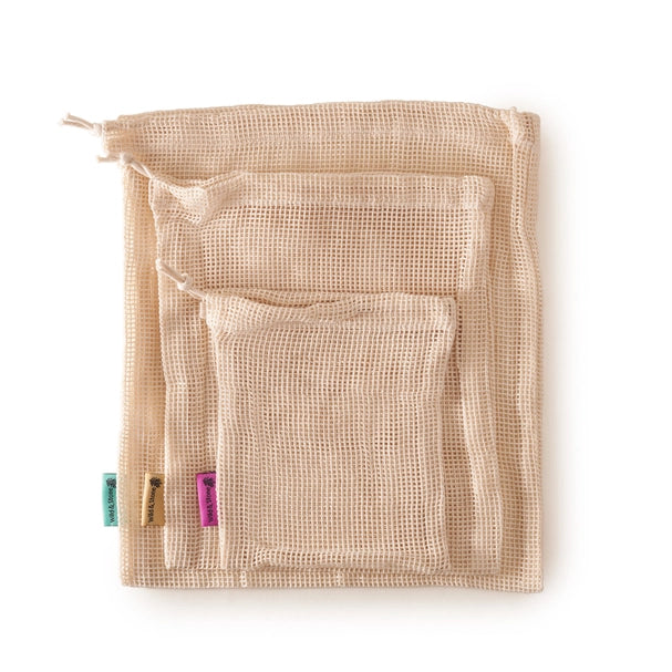 Mesh Organic Cotton Produce Bag Set of 3