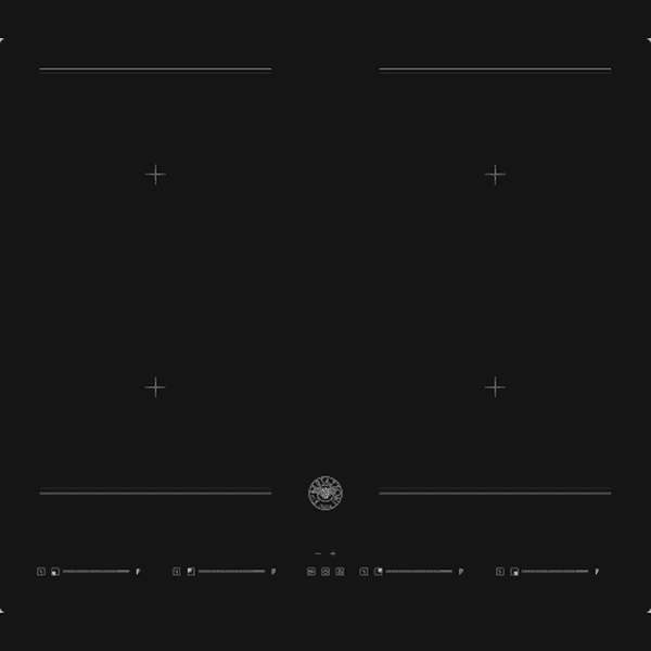 Bertazzoni P604I2M28NV Modern Series 60cm Induction Hob, 4 Cooking Zones, 2 Multizone