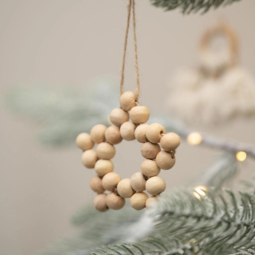 Star Wooden Beaded Decoration