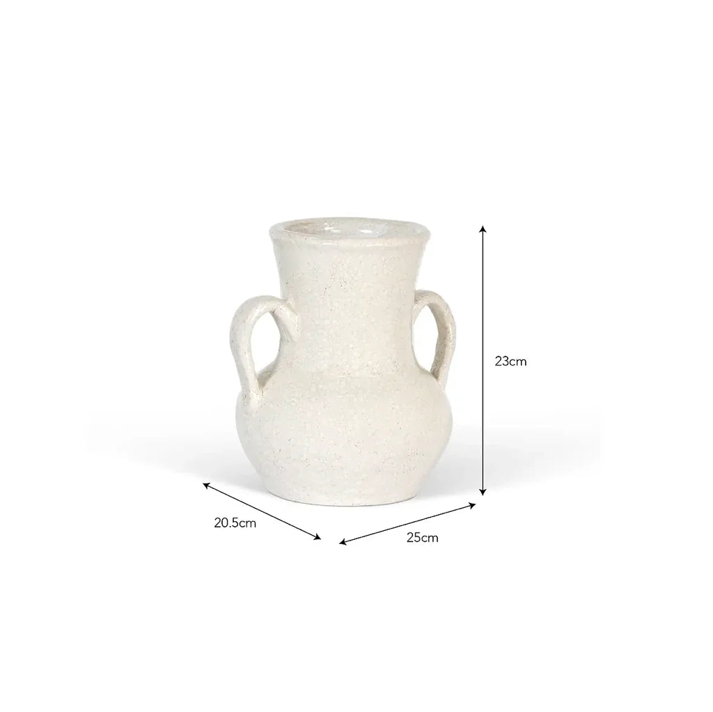 Ravello Vase with Handles White