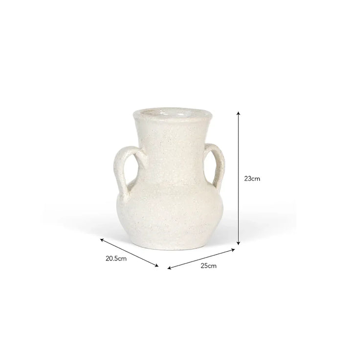 Ravello Vase with Handles White